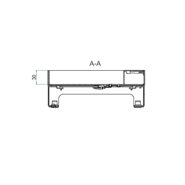Produktbild UBD 217 302  -  Unterflur-Bodendose UBD 210 small inkl. Deckel mit Kante, geschlossen, 30mm Vertiefung und 1 Bürstenauslass